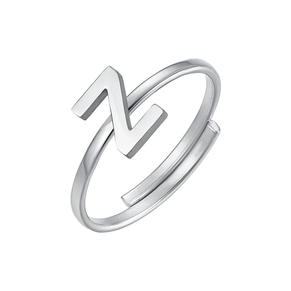 ANELLO DONNA IN ACCIAIO CON LETTERA - Image 26