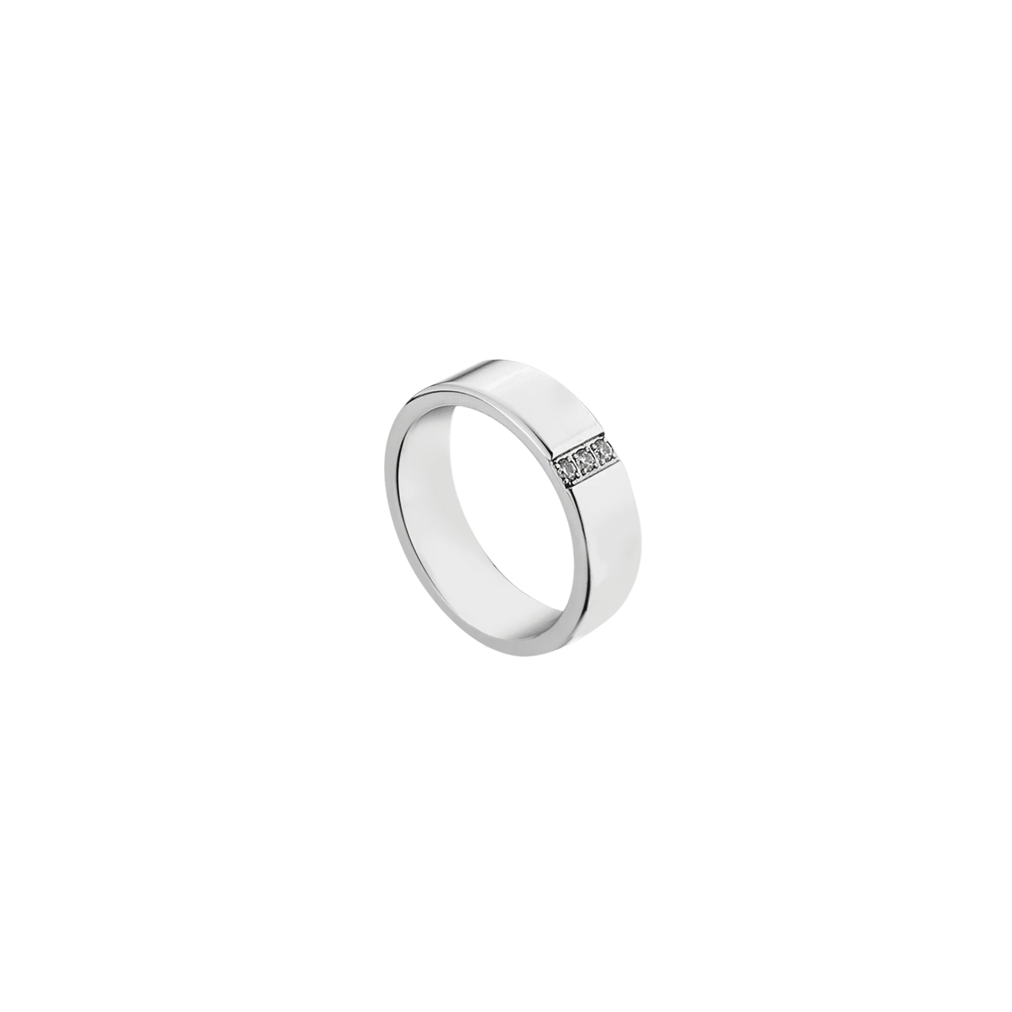 ANELLO UOMO IN ACCIAIO CON CRISTALLI BIANCHI - Image 9