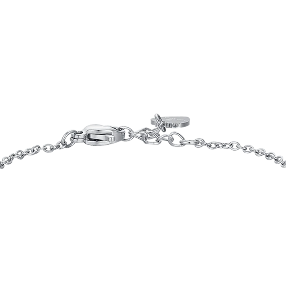 BRACCIALE BAMBINA IN ACCIAIO CON CORONA CON CRISTALLI BIANCHI - Image 5
