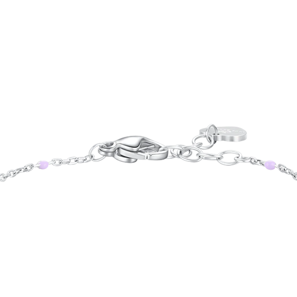 BRACCIALE BAMBINa IN ACCIAIO CON STELLA ZIRCONE VIOLA E PIETRE VIOLA - Image 3
