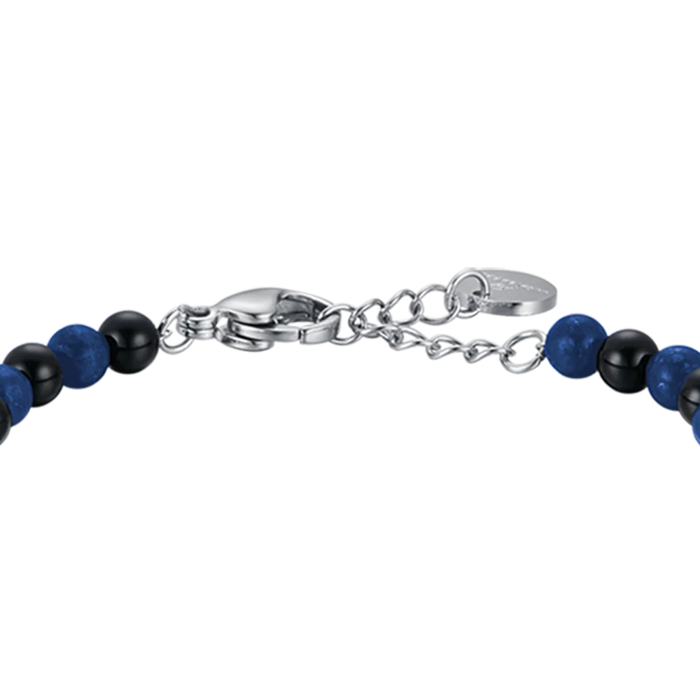 BRACCIALE BAMBINO IN ACCIAIO CON PIETRE BLU E NERE - Image 5