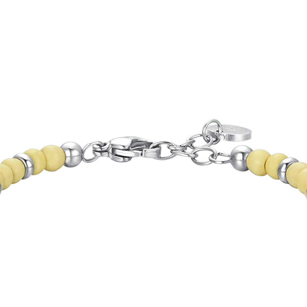BRACCIALE BAMBINO IN ACCIAIO TIMONE CON PIETRE GIALLE - Image 5