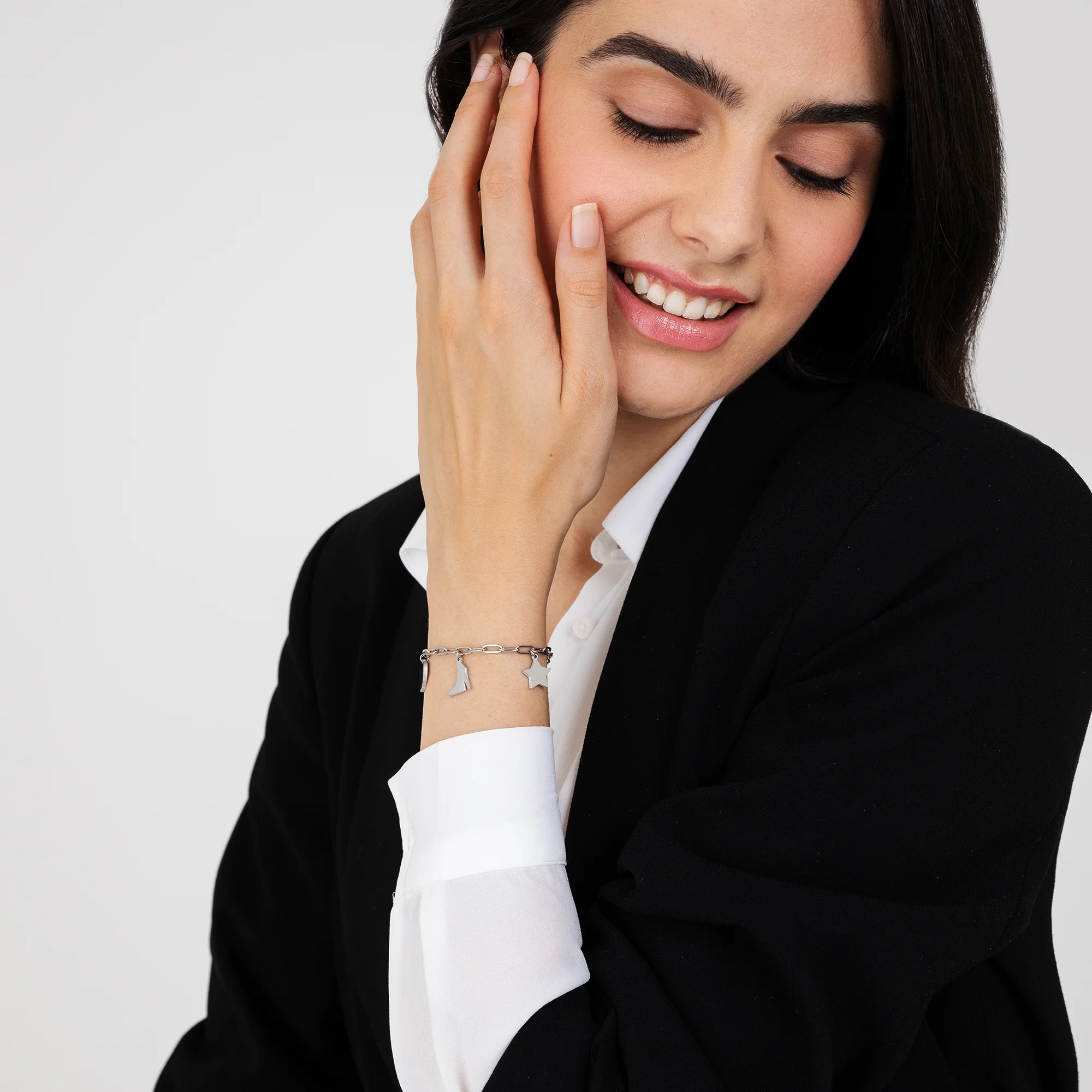 BRACCIALE DONNA IN ACCIAIO CON CUORE, SCARPA E STELLA - Image 3