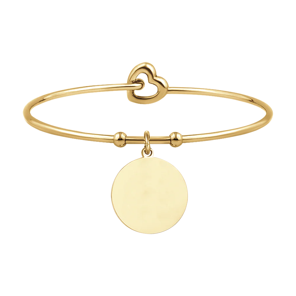 BRACCIALE DONNA PERSONALIZZATO IN ACCIAIO DORATO CERCHIO