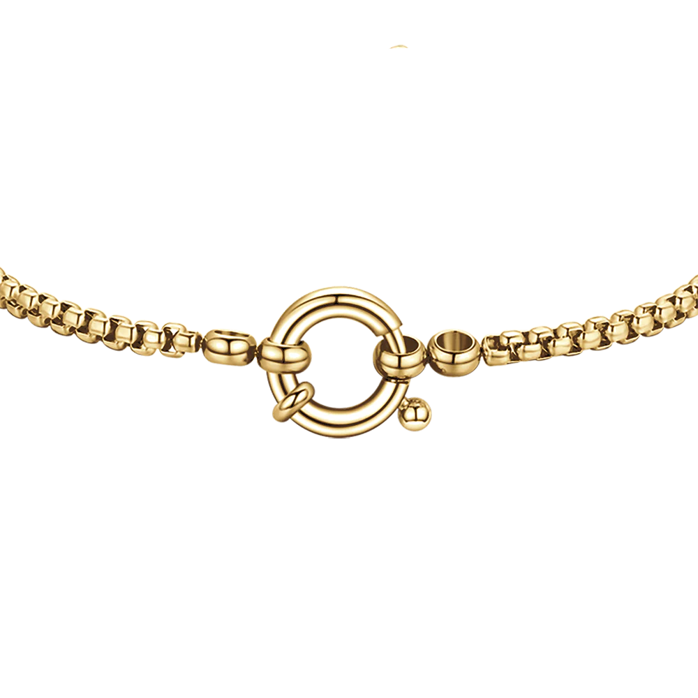 BRACCIALE DONNA IN ACCIAIO DORATO CON CERCHIO - Image 4