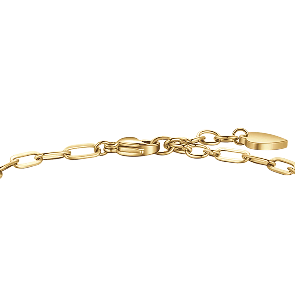 BRACCIALE DONNA IN ACCIAIO DORATO CON LUNA, GUFO E STELLA - Image 5