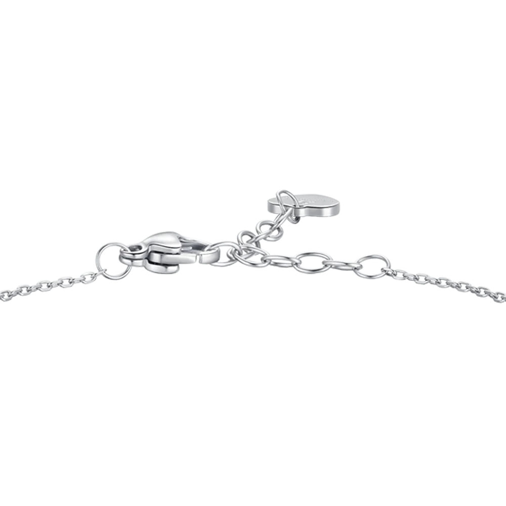 BRACCIALE DONNA CON PENDENTE QUADRIFOGLIO CON PETALI ZIRCONE BIANCO - Image 5