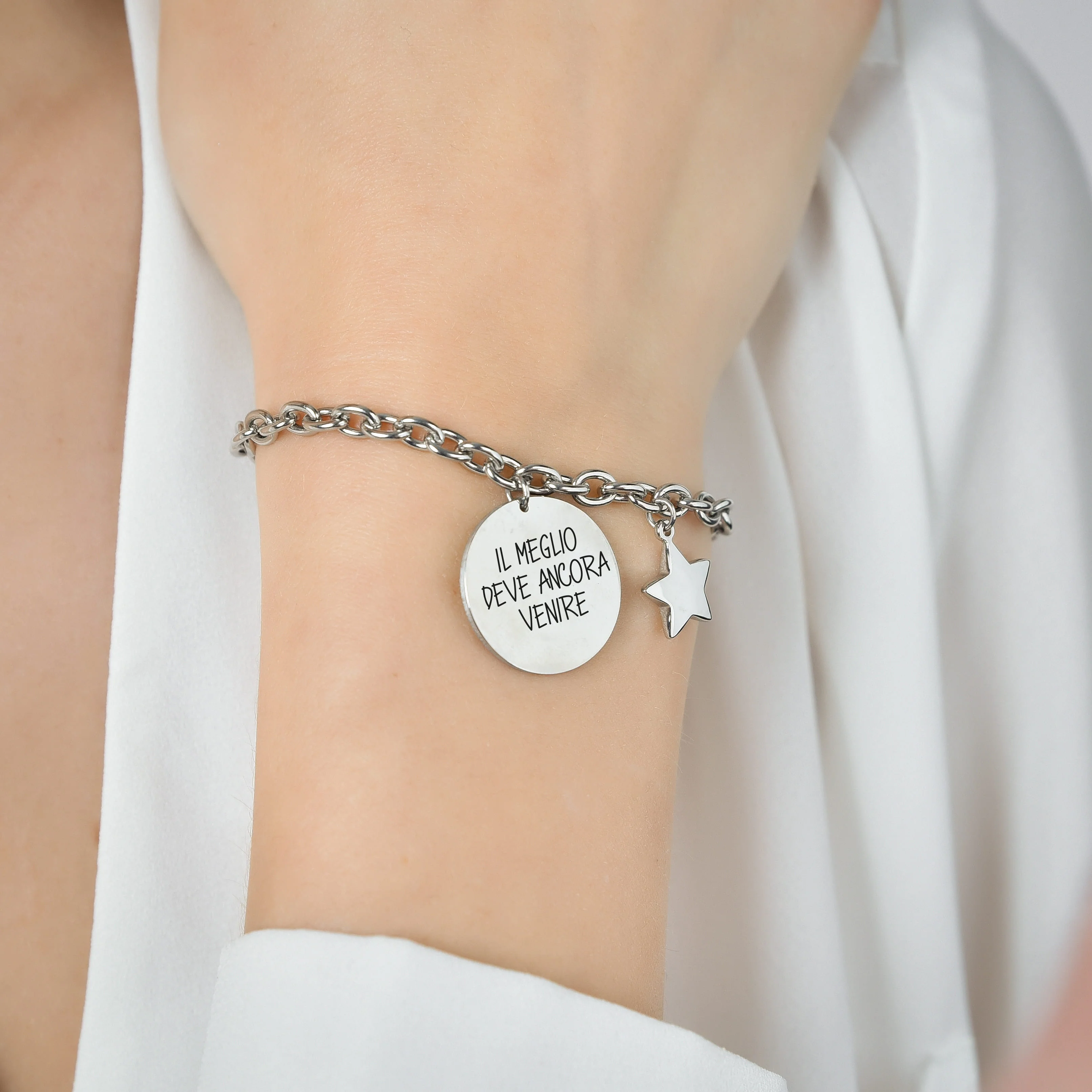 BRACCIALE DONNA IN ACCIAIO 18 IL MEGLIO DEVE ANCORA VENIRE - Image 3