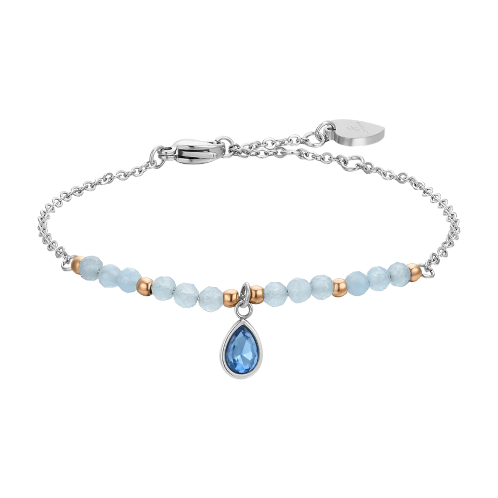 BRACCIALE DONNA IN ACCIAIO AGATA AZZURRA