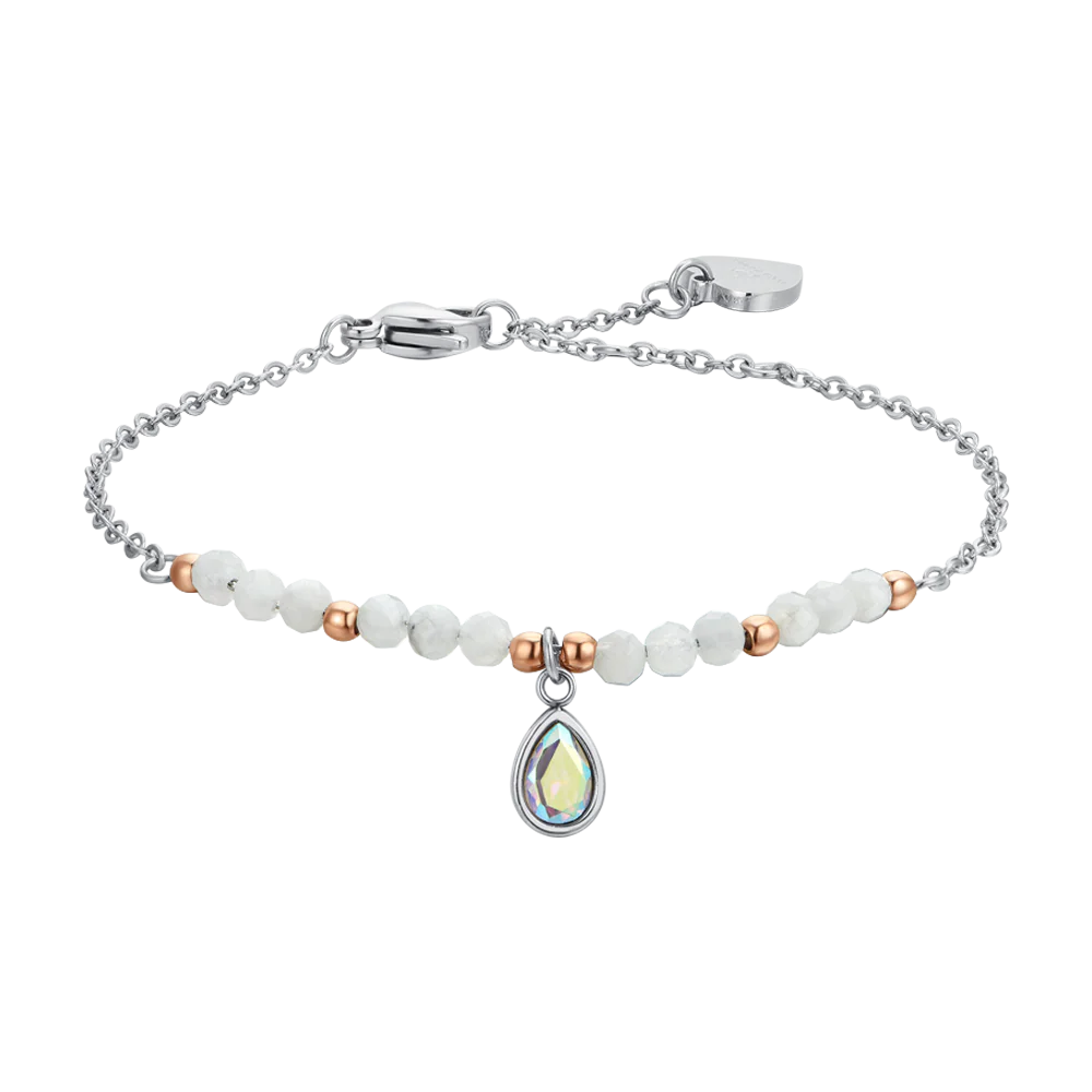 BRACCIALE DONNA IN ACCIAIO AGATA BIANCA