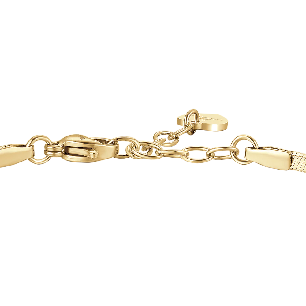 BRACCIALE DONNA IN ACCIAIO COLORE ORO CON ZIRCONE VIOLA - Image 6