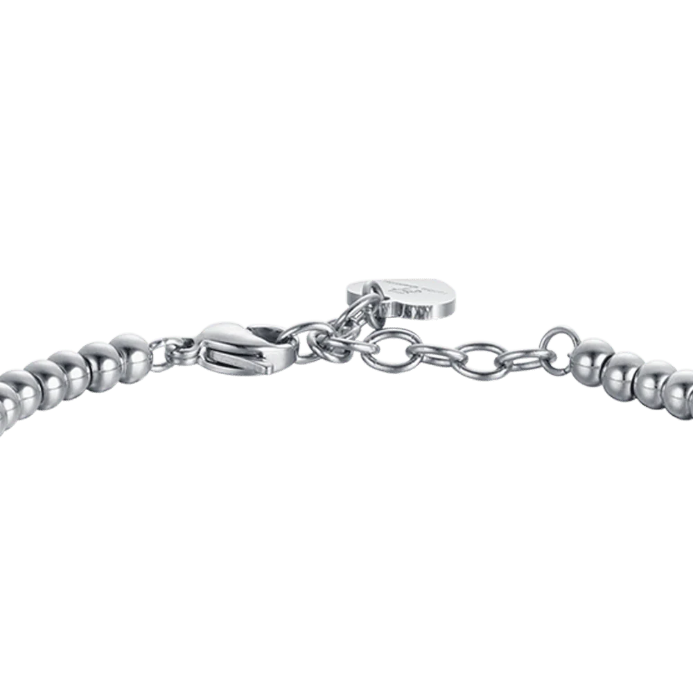 BRACCIALE DONNA IN ACCIAIO CON CAMPANELLE CON SMALTO TURCHESE E CRISTALLI - Image 5