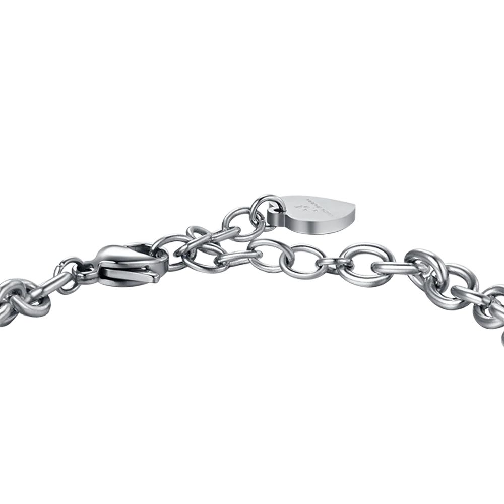 BRACCIALE DONNA IN ACCIAIO CON CRISTALLI BIANCHI - Image 5