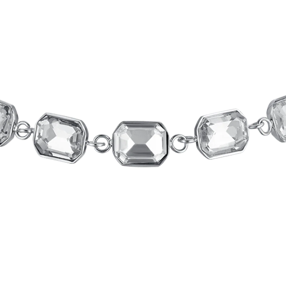 BRACCIALE DONNA IN ACCIAIO CON CRISTALLI BIANCHI - Image 4