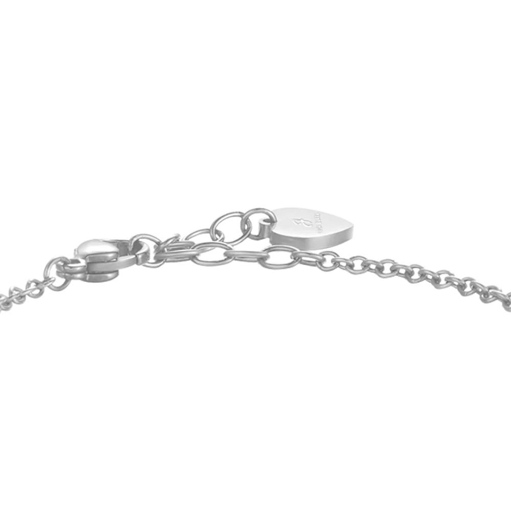 BRACCIALE DONNA IN ACCIAIO CON CUORE E CORNO ROSSO - Image 5