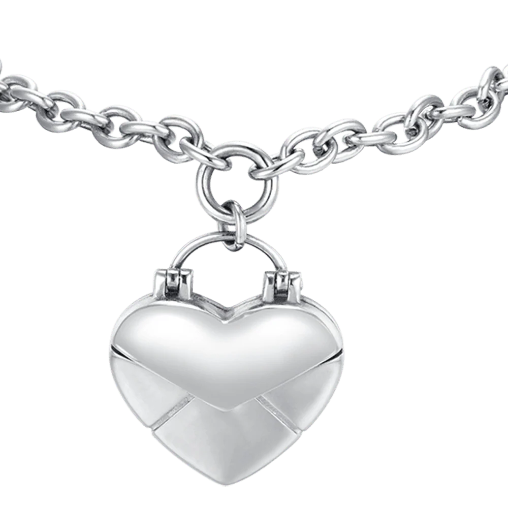 BRACCIALE DONNA IN ACCIAIO CON CUORE LETTERA - Image 4
