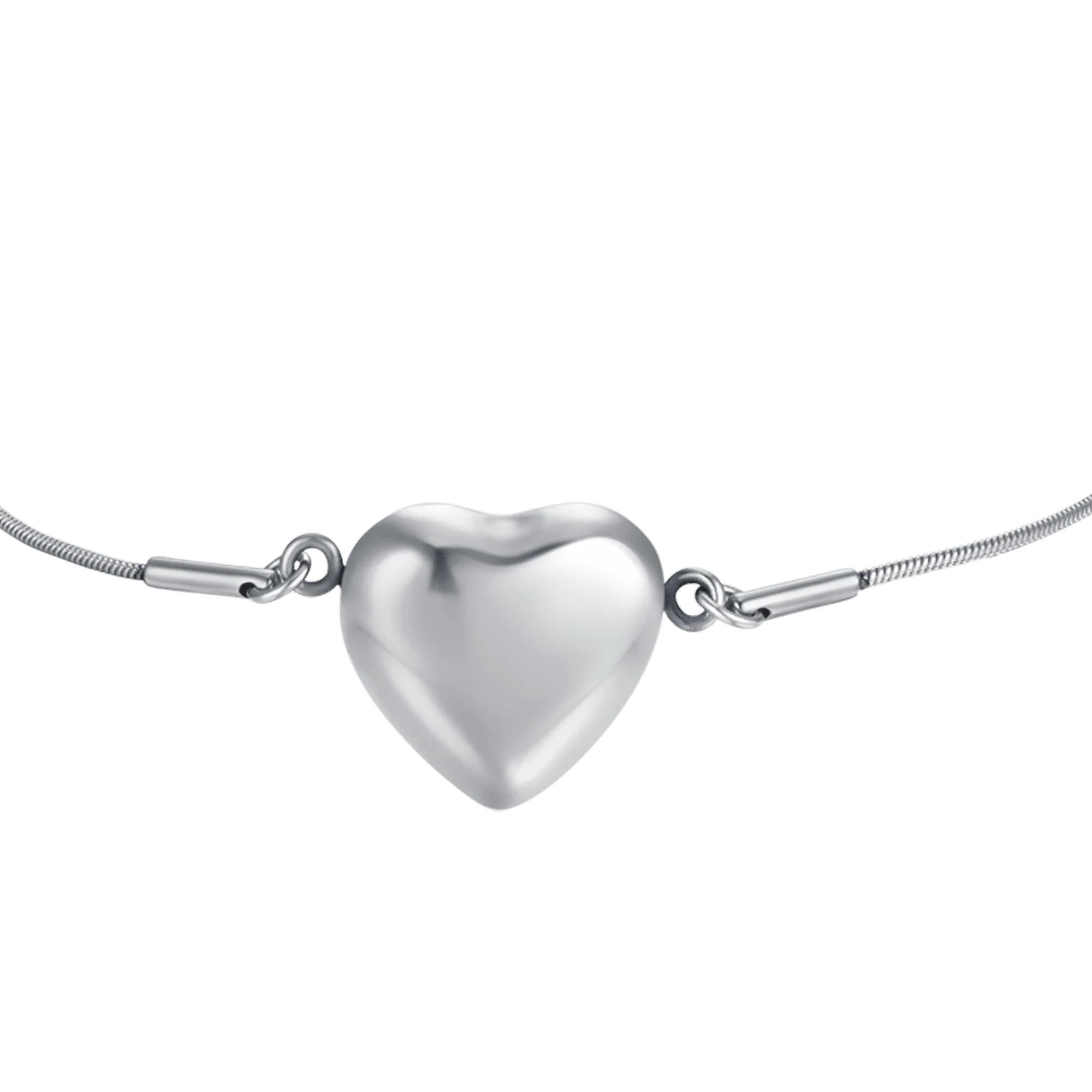 BRACCIALE DONNA IN ACCIAIO CON CUORE PIENO - Image 5