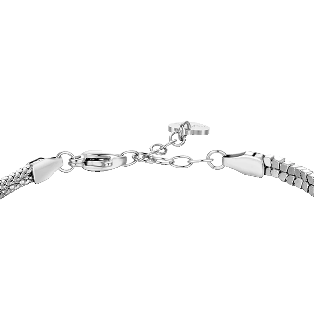 BRACCIALE DONNA IN ACCIAIO CON NODO E ZIRCONI BLU - Image 5