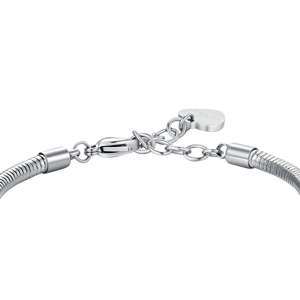 BRACCIALE DONNA IN ACCIAIO CON SERPENTE CON CRISTALLI BIANCHI - Image 5