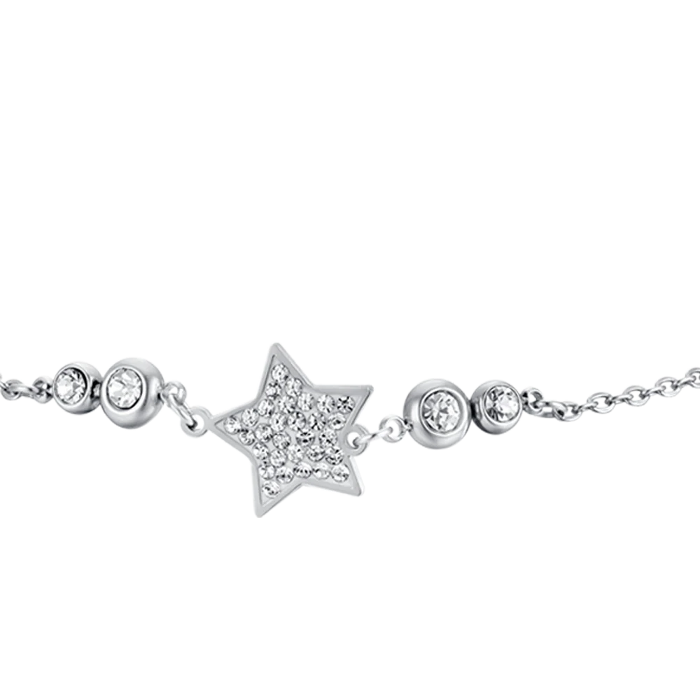 BRACCIALE DONNA IN ACCIAIO CON STELLA CON CRISTALLI BIANCHI - Image 4
