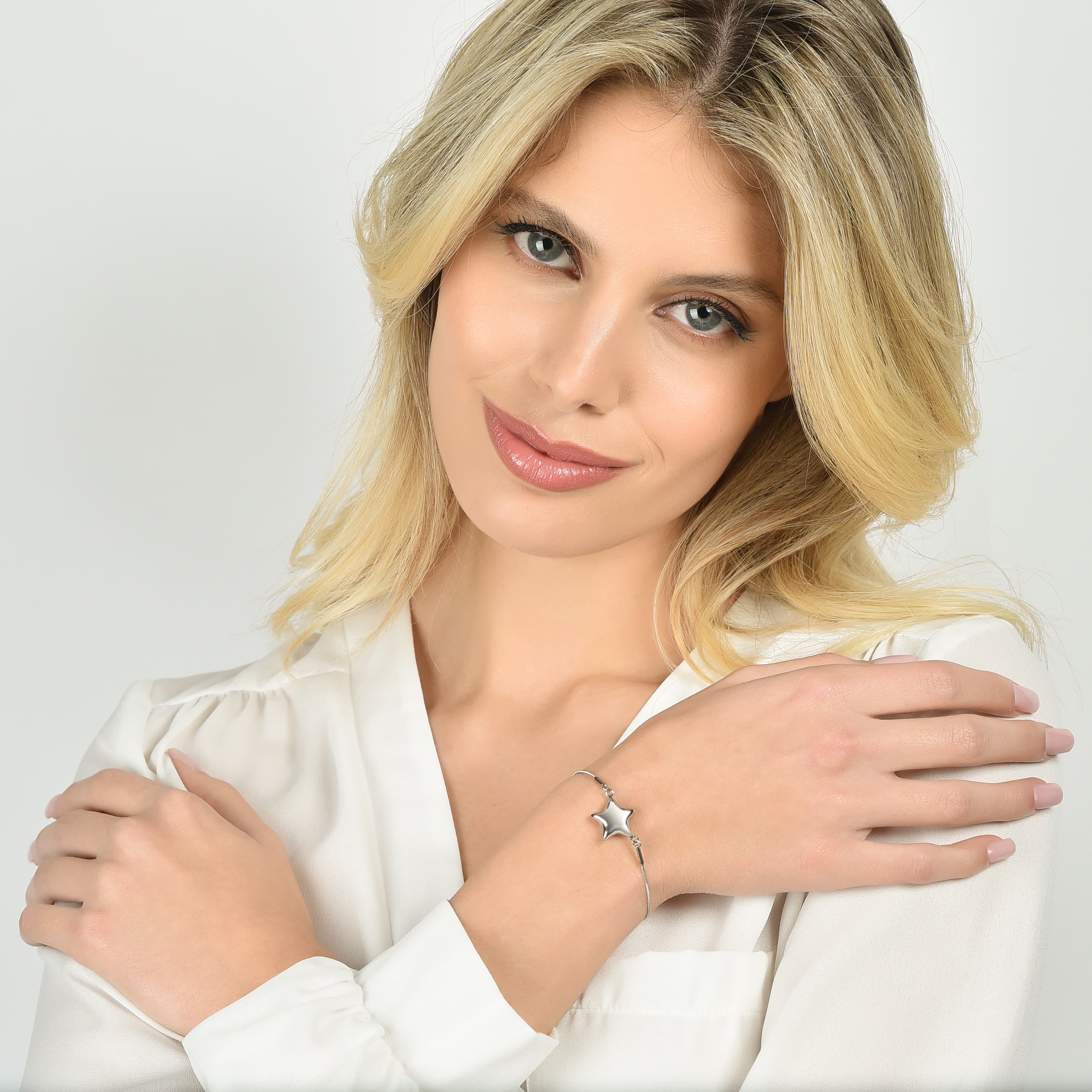 BRACCIALE DONNA IN ACCIAIO CON STELLA PIENA - Image 3