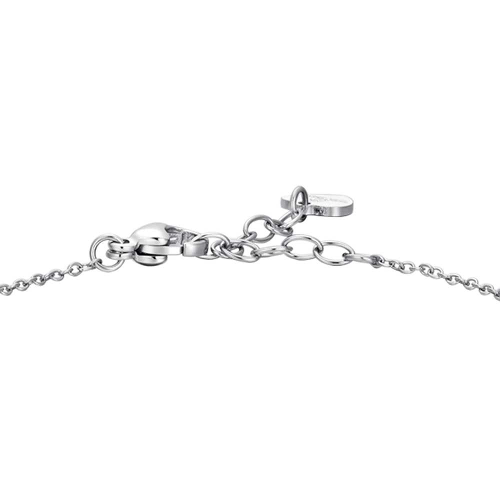 BRACCIALE DONNA IN ACCIAIO CON STELLA ROSA E CRISTALLI BIANCHI - Image 5