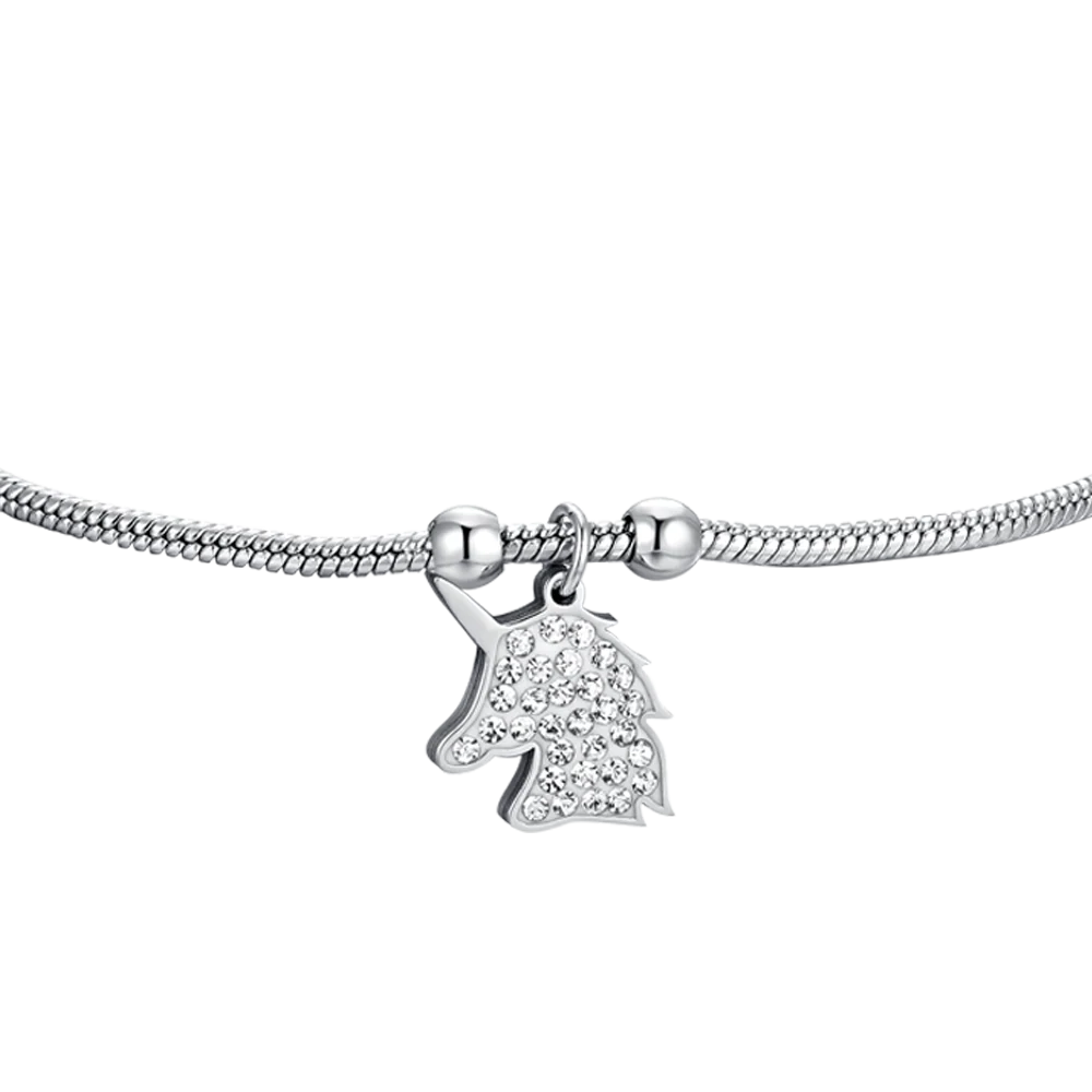 BRACCIALE DONNA IN ACCIAIO CON UNICORNO - Image 4