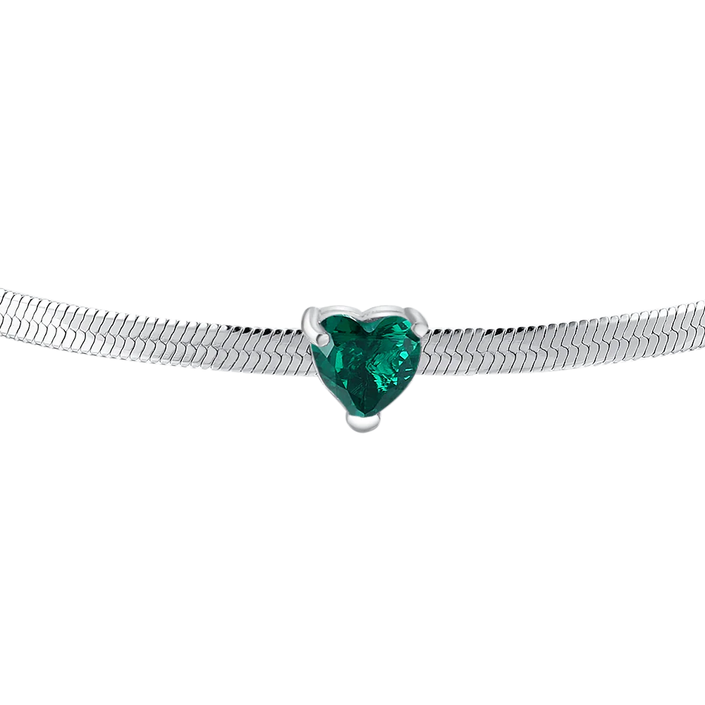 BRACCIALE DONNA IN ACCIAIO CON ZIRCONE VERDE - Image 5