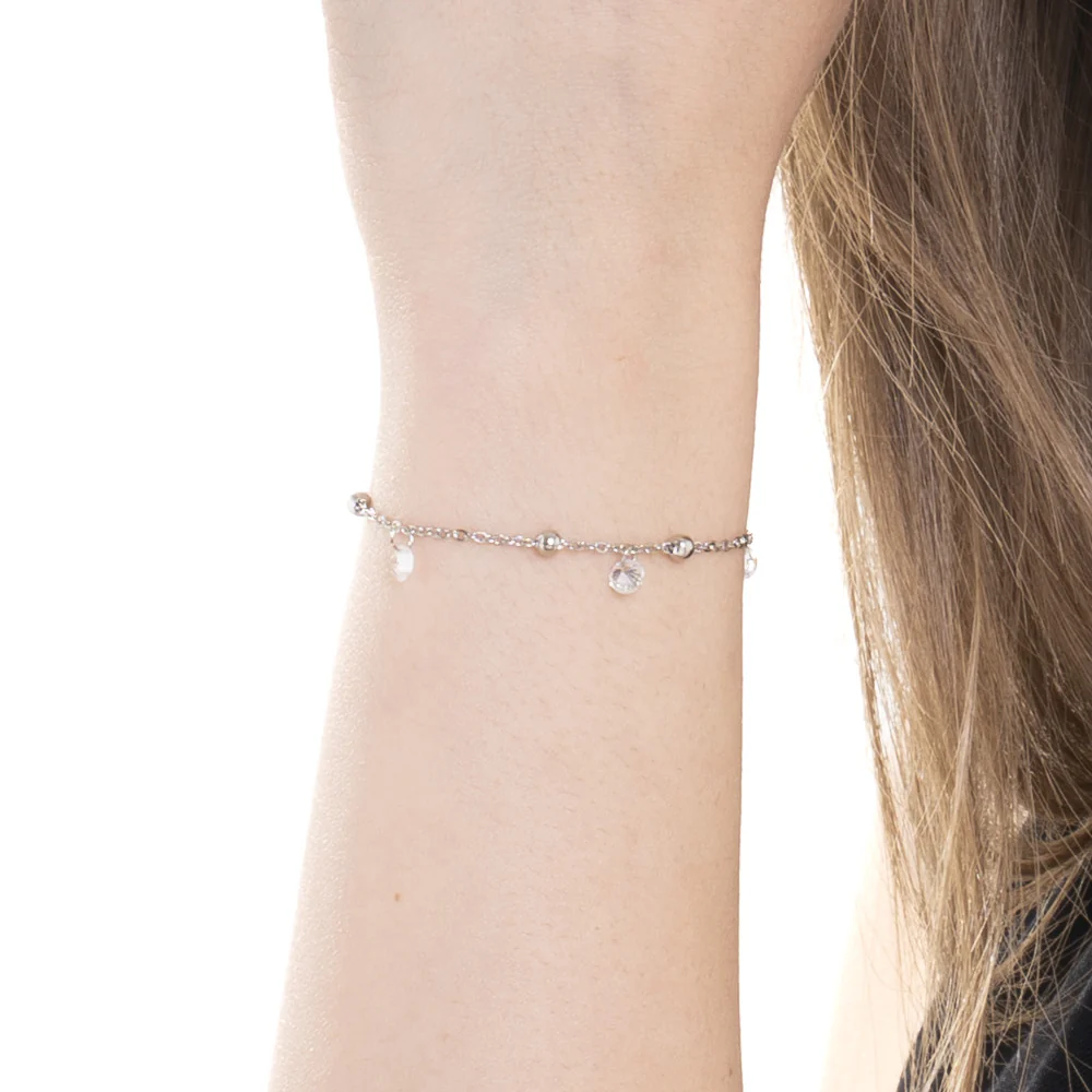 BRACCIALE DONNA IN ACCIAIO CON ZIRCONI BIANCHI - Image 2