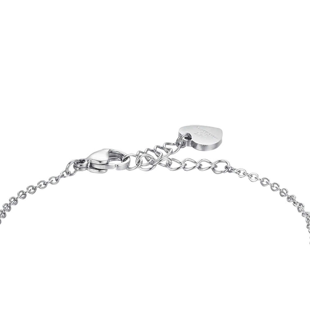 BRACCIALE DONNA IN ACCIAIO CUORI CON CRISTALLI BIANCHI - Image 5