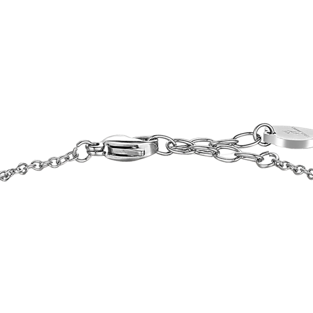 BRACCIALE DONNA IN ACCIAIO E PERLE SINTETICHE BIANCHE CON STELLA - Image 5