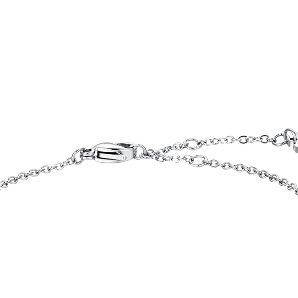 BRACCIALE DONNA IN ACCIAIO ELEMENTO CRISTALLO BIANCO E CRISTALLI BIANCHI - Image 5