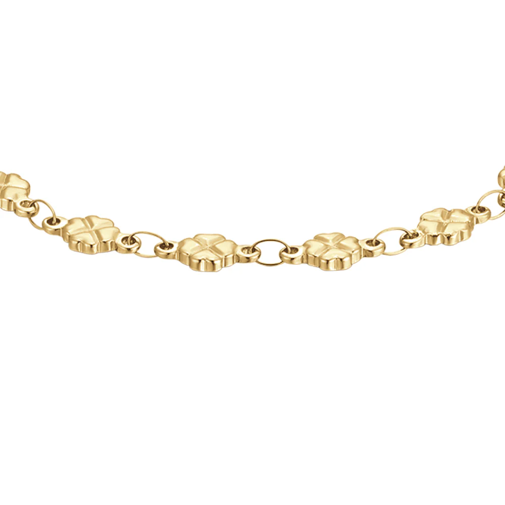 BRACCIALE DONNA IN ACCIAIO IP GOLD CON QUADRIFOGLI - Image 4