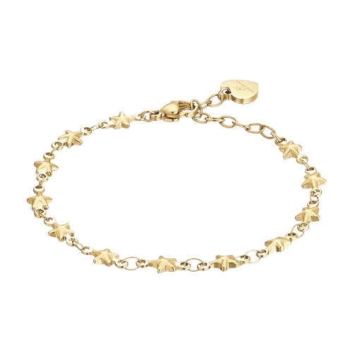 BRACCIALE DONNA IN ACCIAIO IP GOLD CON STELLE
