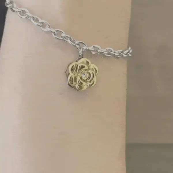 BRACCIALE DONNA IN ACCIAIO IP GOLD ROSA GIREVOLE - Image 2