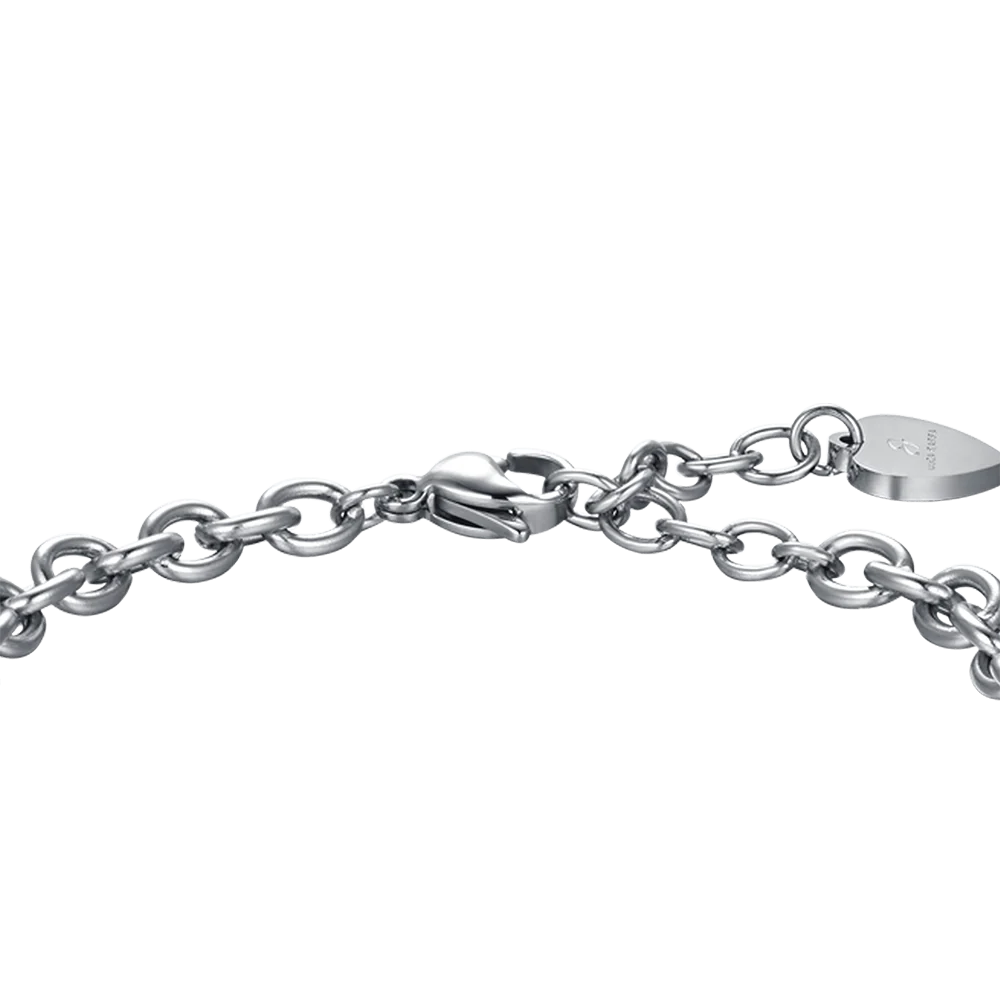 BRACCIALE DONNA IN ACCIAIO LE AMICHE SONO LE SORELLE CHE TI SCEGLI CON SMALTO - Image 5