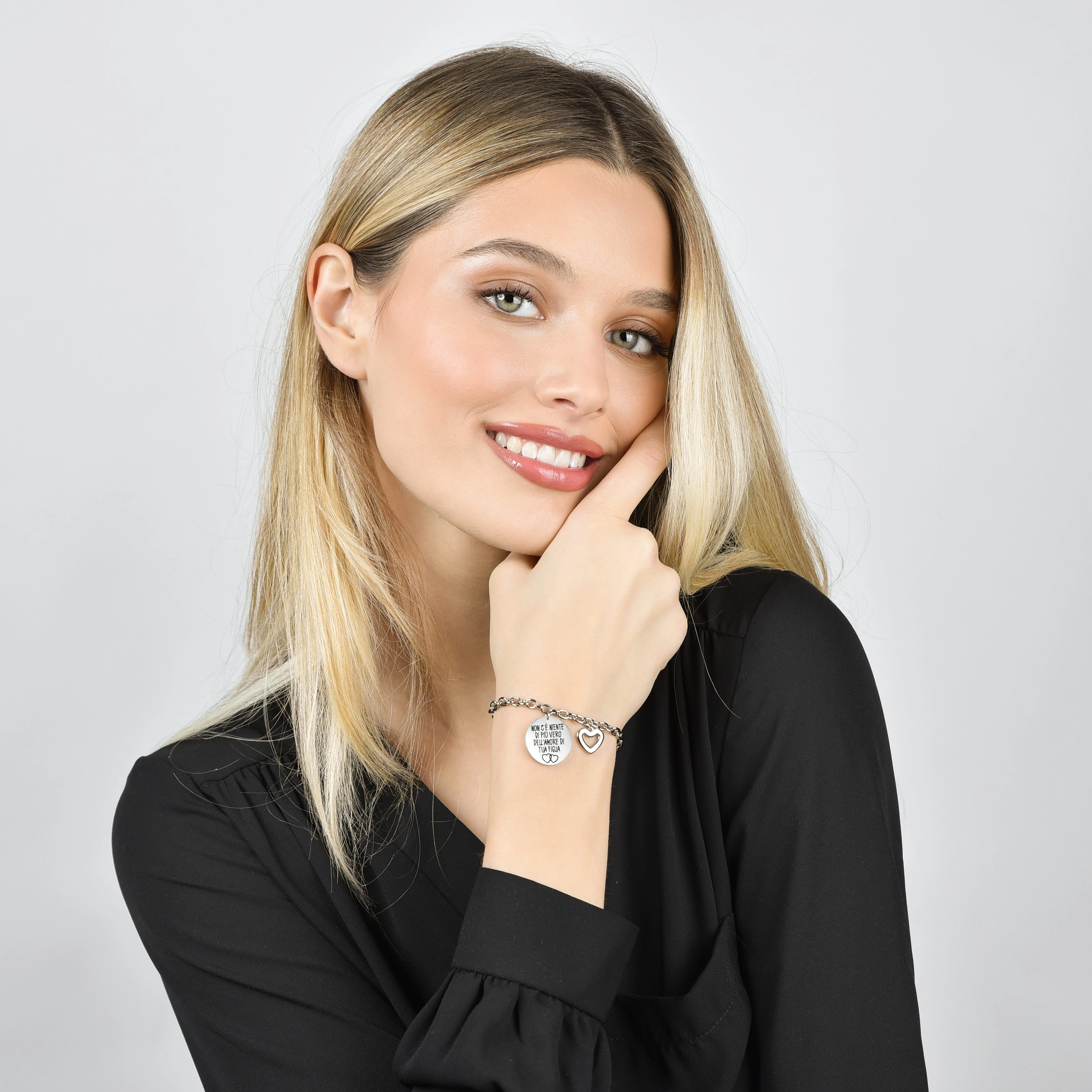 BRACCIALE DONNA IN ACCIAIO NON C'E' NIENTE DI PIù VERO DELL'AMORE DI TUA FIGLIA - Image 3