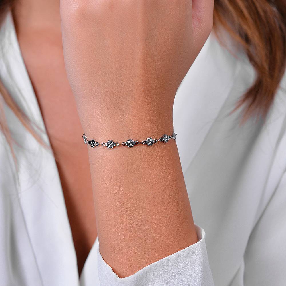 BRACCIALE DONNA IN ACCIAIO QUADRIFOGLI - Image 2
