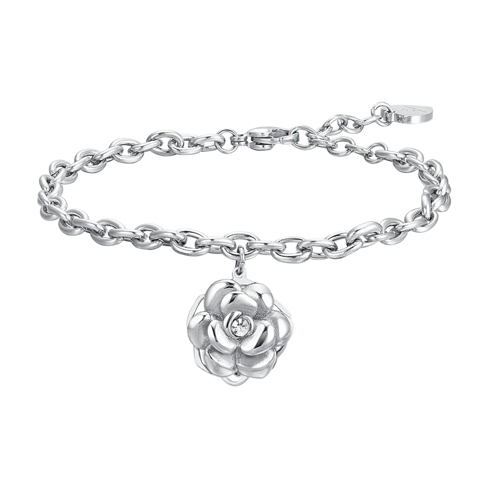 BRACCIALE DONNA IN ACCIAIO ROSA GIREVOLE