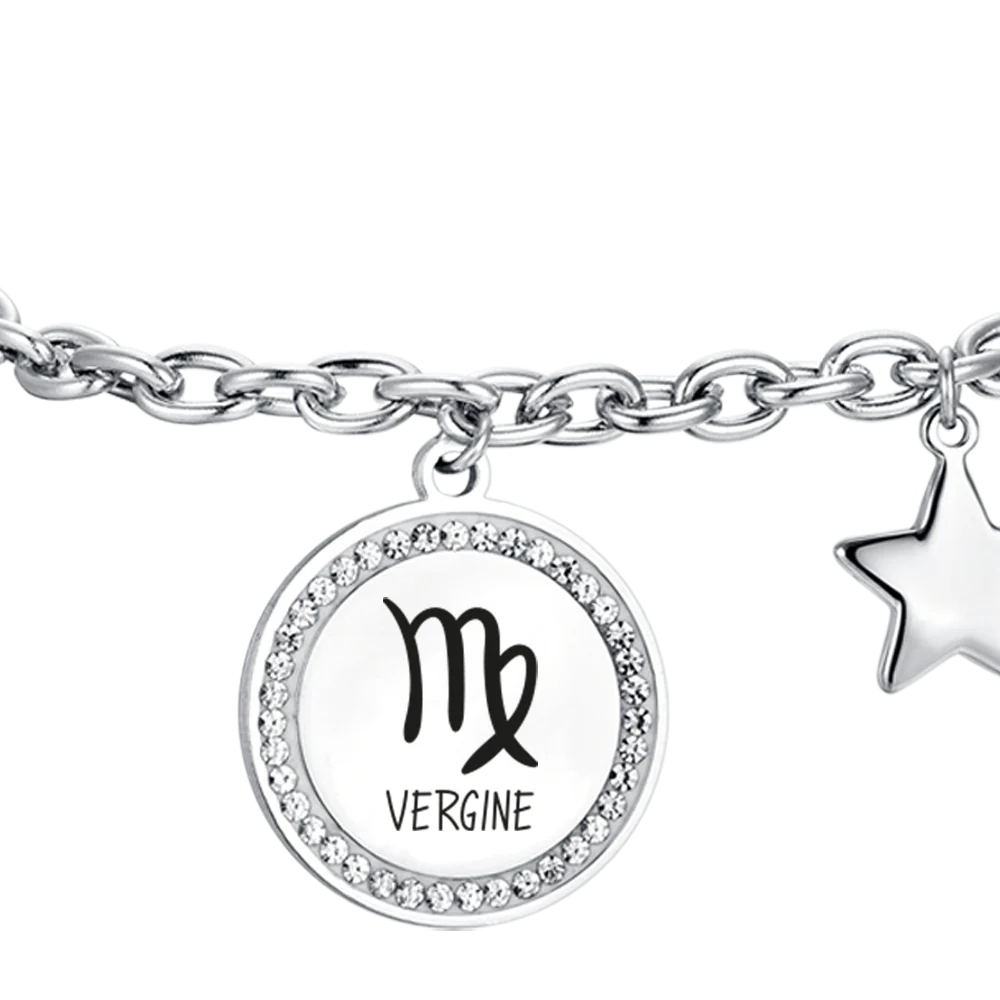 BRACCIALE DONNA IN ACCIAIO SEGNO ZODIACALE VERGINE PIASTRA - Image 5