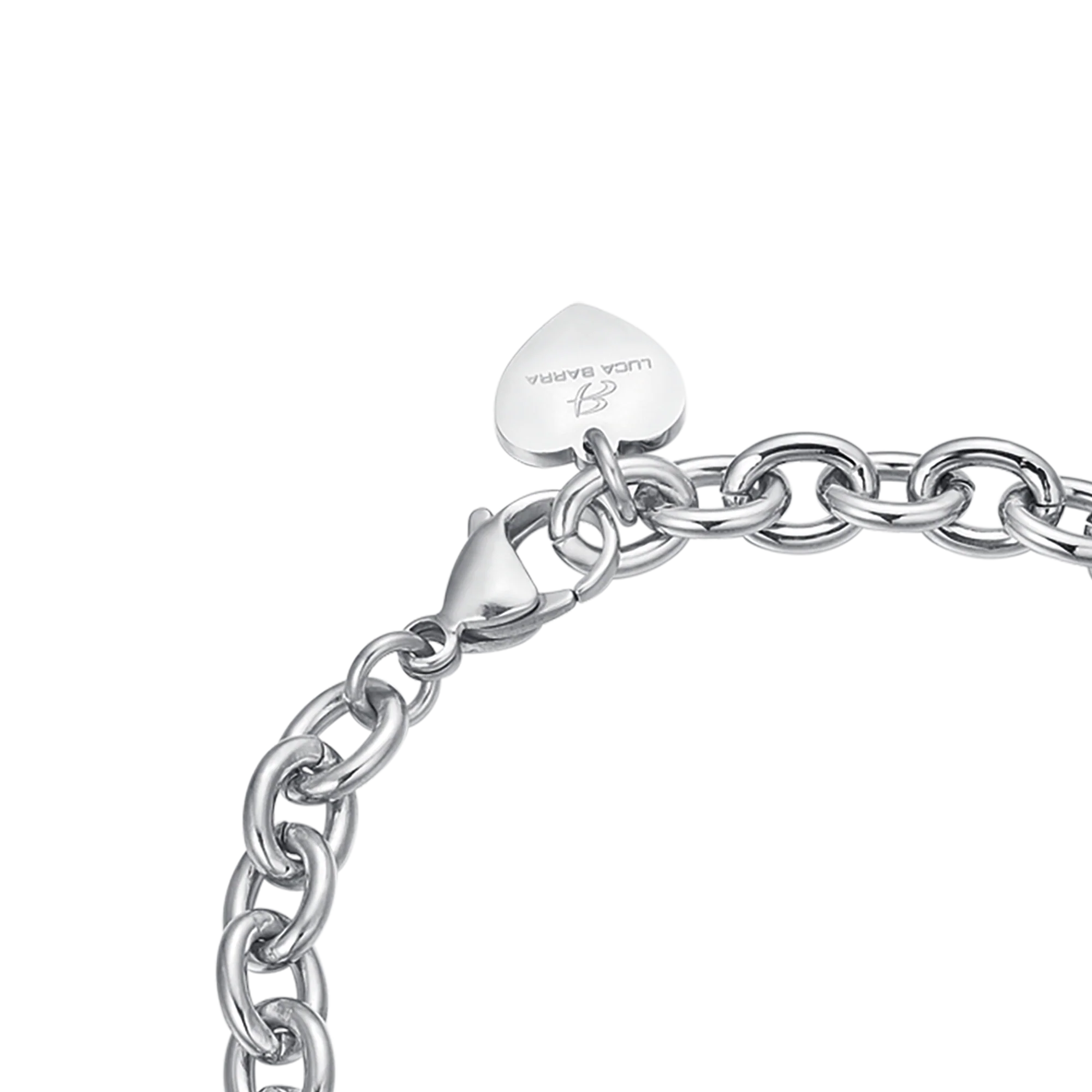 BRACCIALE DONNA PERSONALIZZATO IN ACCIAIO CON CUORE MAGLIA CATENA - Image 5
