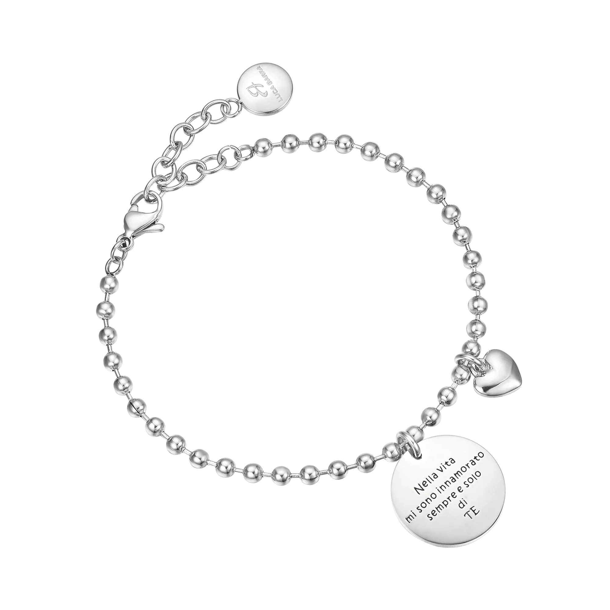 BRACCIALE IN ACC. CON CIONDOLO NELLA VITA MI SONO INNAMORATO SEMPRE E SOLO DI TE