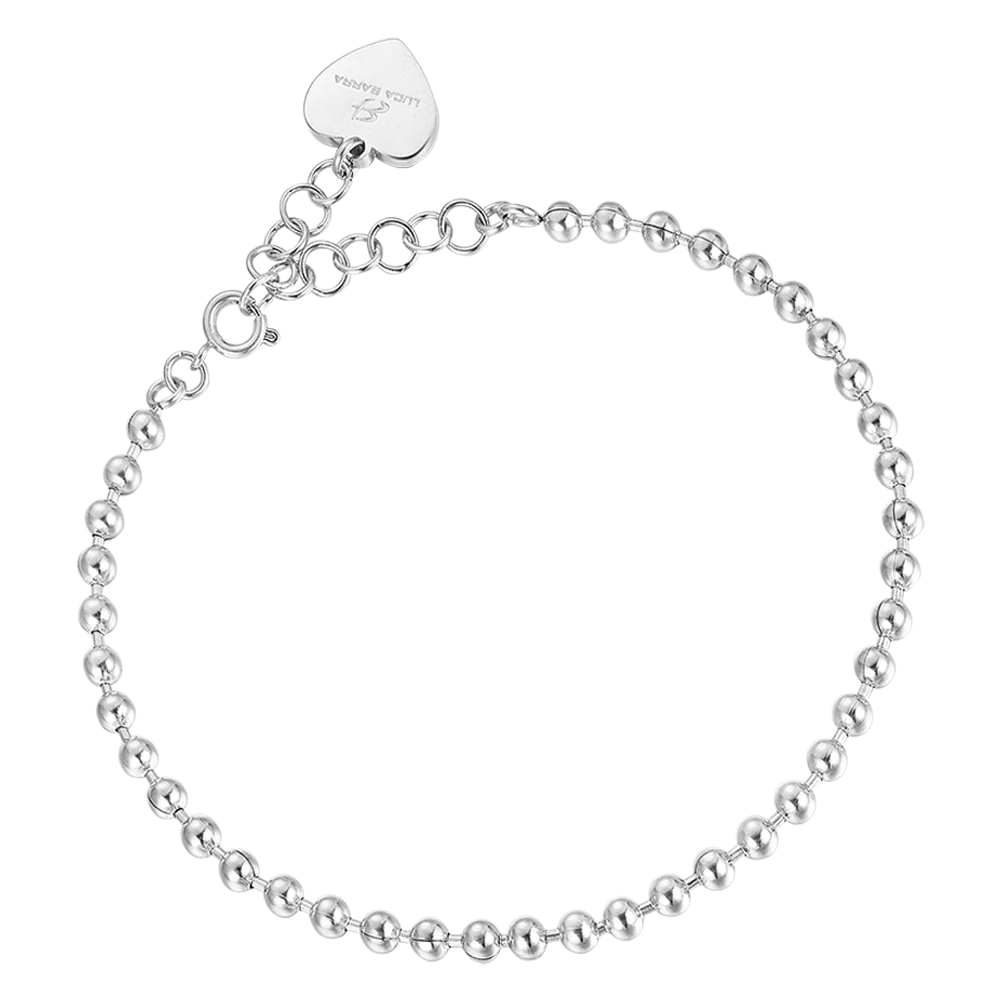 BRACCIALE DONNA IN ACCIAIO PALLINATO