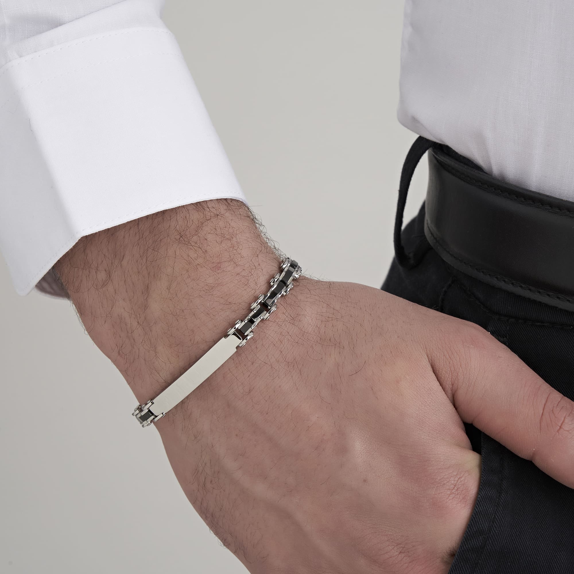 BRACCIALE UOMO IN ACCIAIO MAGLIA CATENA - Image 4