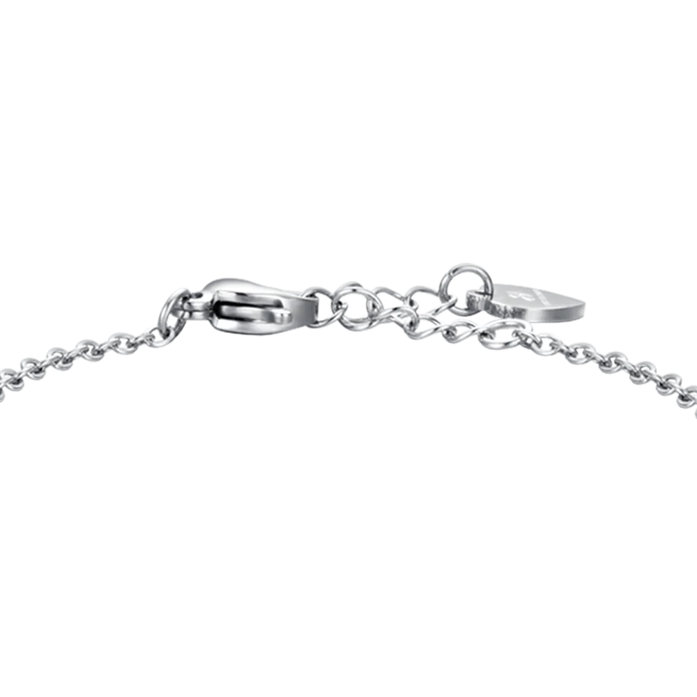 BRACCIALE BAMBINA IN ACCIAIO CON FARFALLA E CRISTALLI ROSA - Image 5