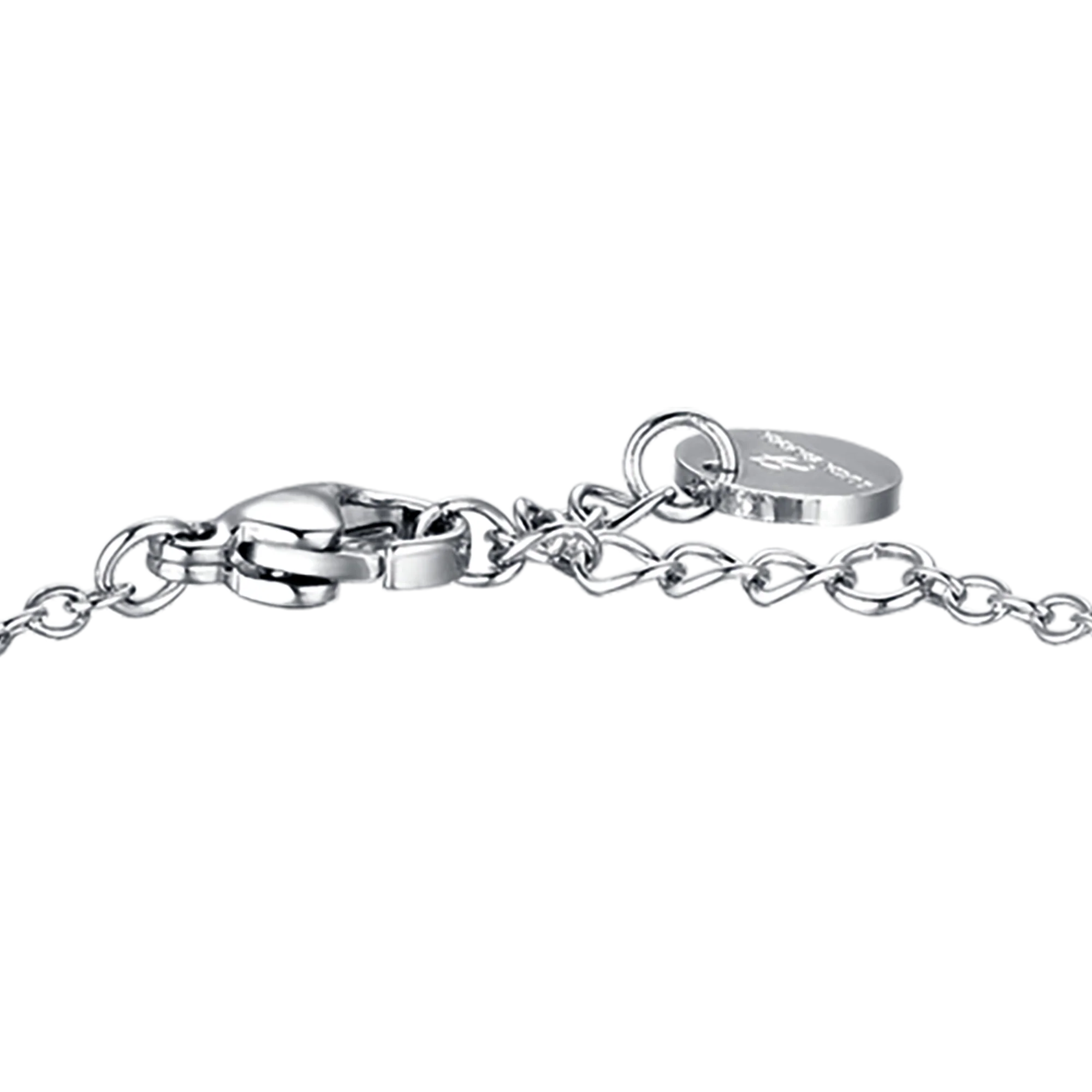BRACCIALE BAMBINO IN ACCIAIO CON SMALTO BIANCO E AZZURRO - Image 3