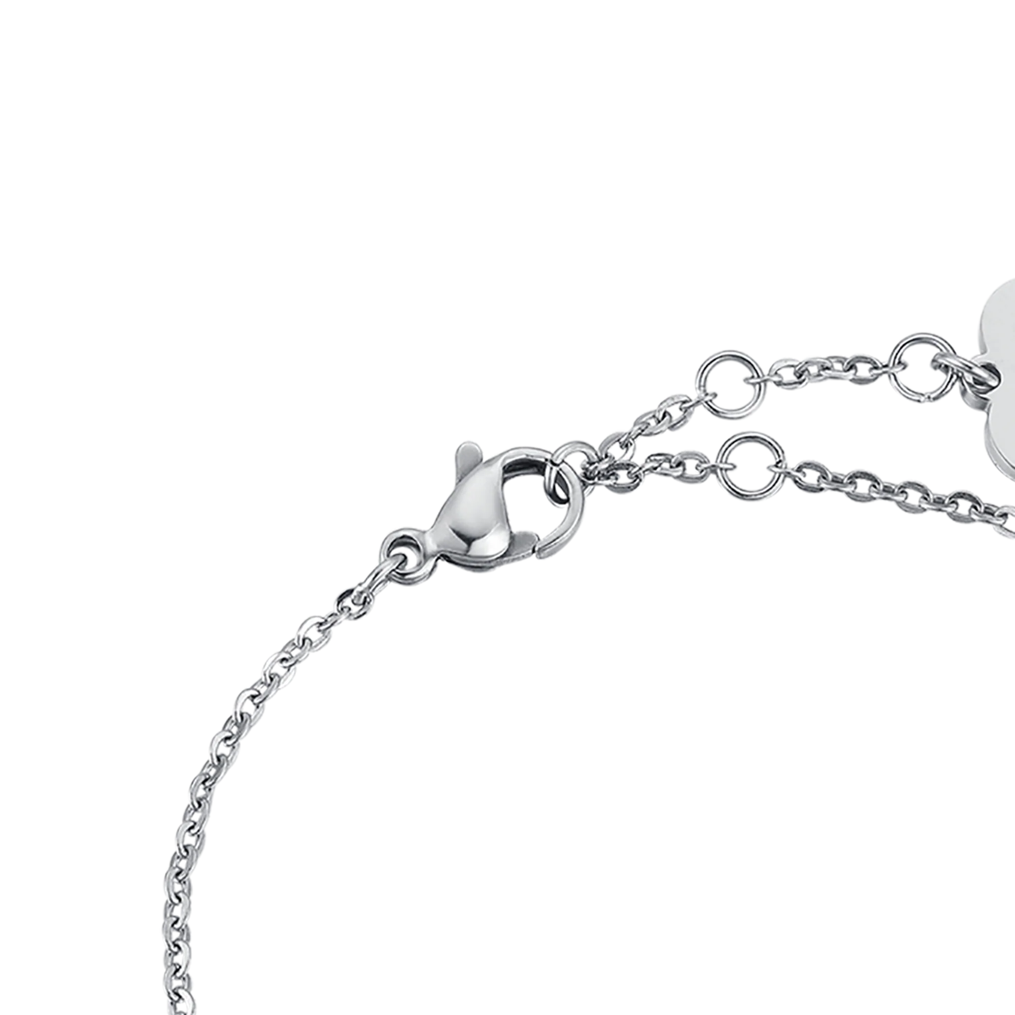 BRACCIALE IN ACCIAIO, CUORE IN ACCIAIO IP ROSE CON GLITTER IP ROSE - Image 4