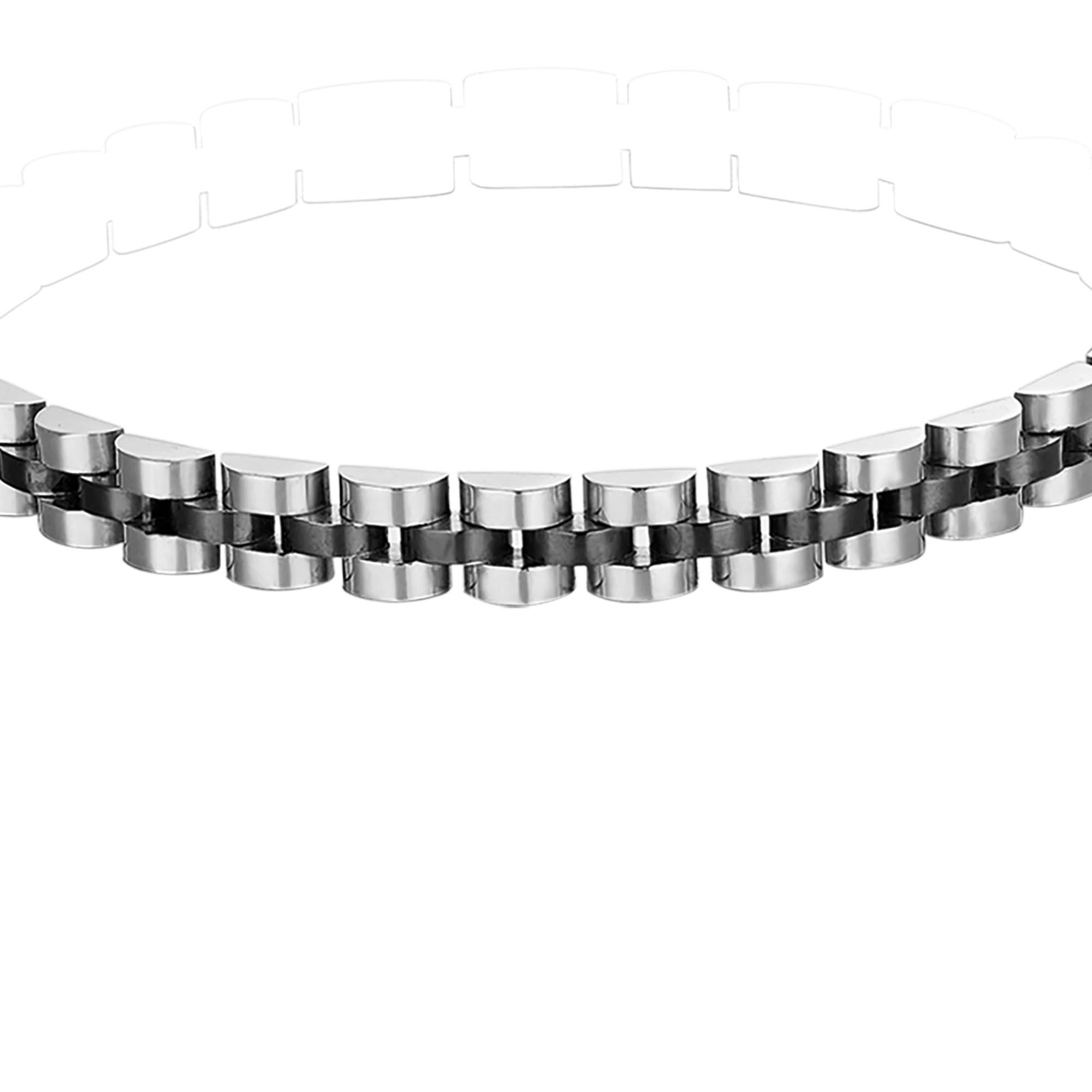 BRACCIALE UOMO IN ACCIAIO DETTAGLIO IP NERO - Image 4