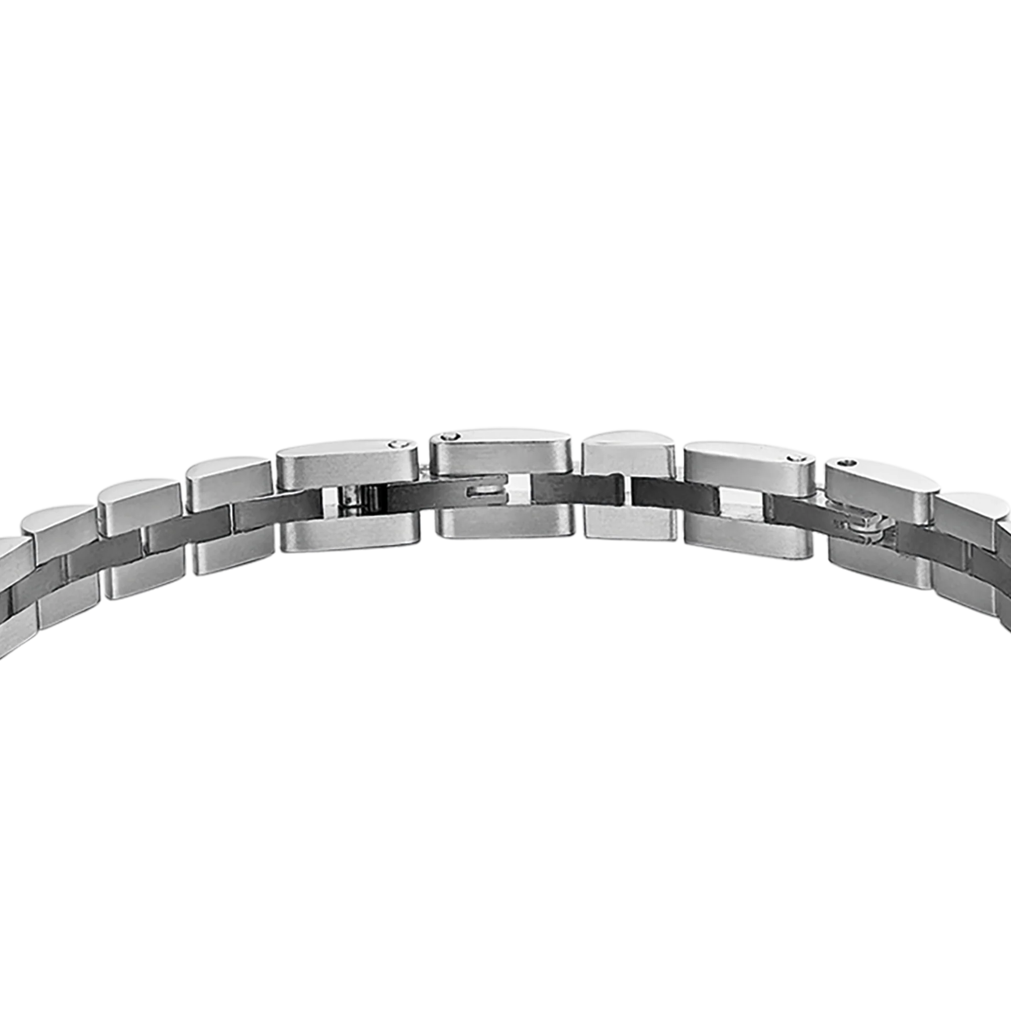 BRACCIALE UOMO IN ACCIAIO DETTAGLIO IP NERO - Image 5