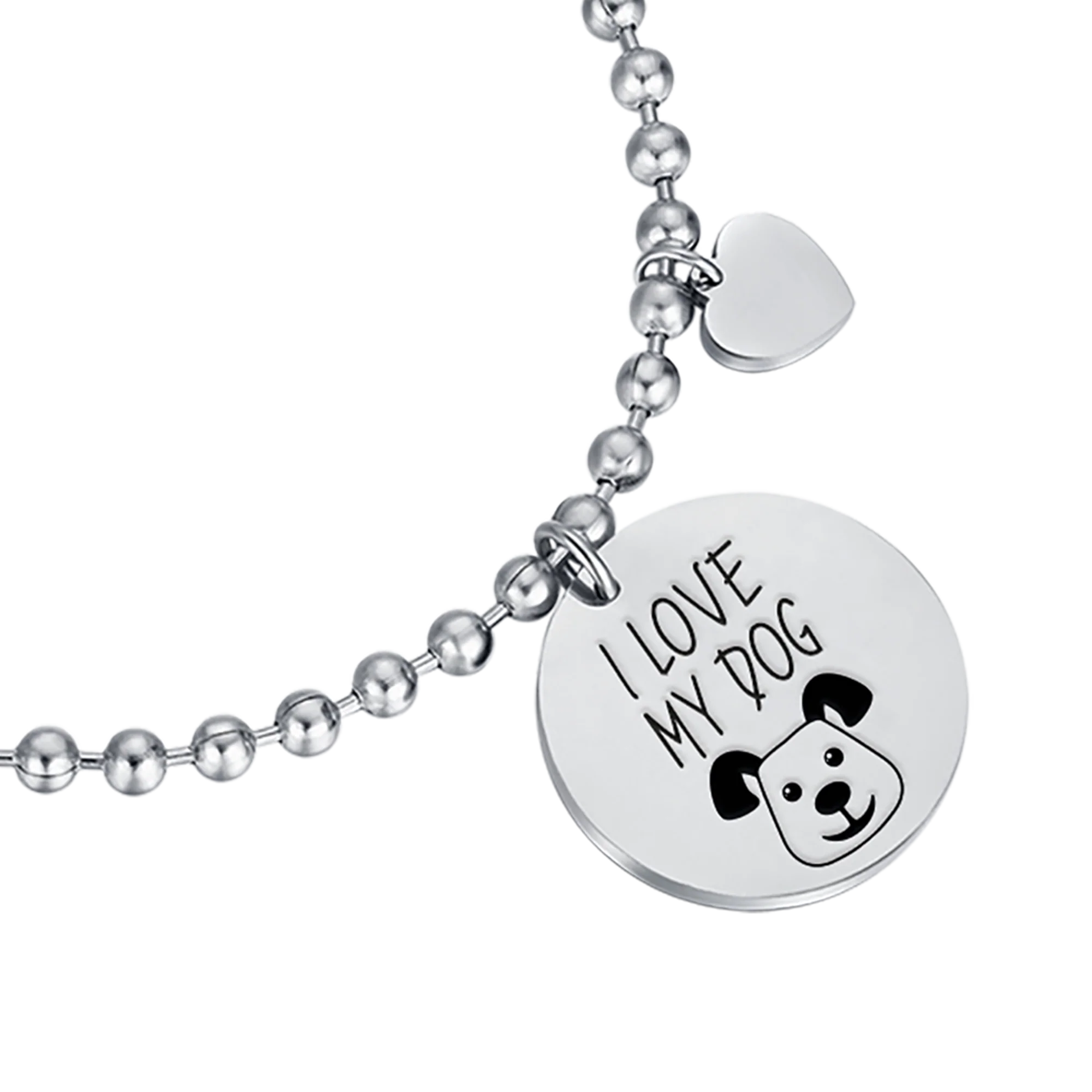 BRACCIALE IN ACCIAIO "I LOVE MY DOG" - Image 2